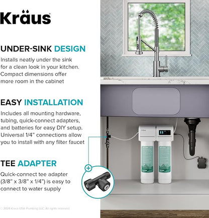KRAUS Purita 2-Stage Under Sink Water Filtration System - Image 6