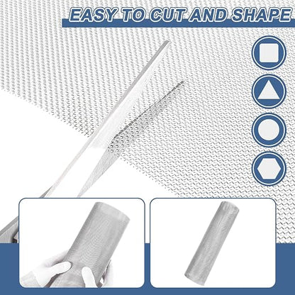 uxcell 20 Mesh 48" x 16" Woven Wire Mesh, 304 Stainless Steel Air Vent Filter - Image 4