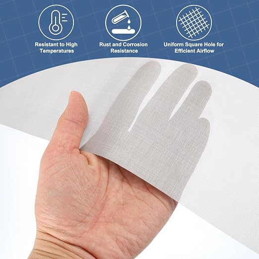 uxcell 300 Mesh 79" x 12" Woven Wire Mesh, 304 Stainless Steel Air Vent Filter - Image 5