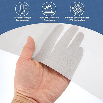uxcell 300 Mesh 118" x 12" Woven Wire Mesh, 304 Stainless Steel Air Vent Filter - Image 5