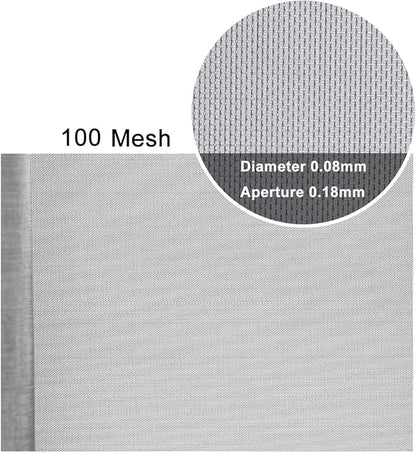 Stainless Steel Woven Wire Mesh, 304 Steel Wire Cloth, 100 Mesh High-Density - Image 2