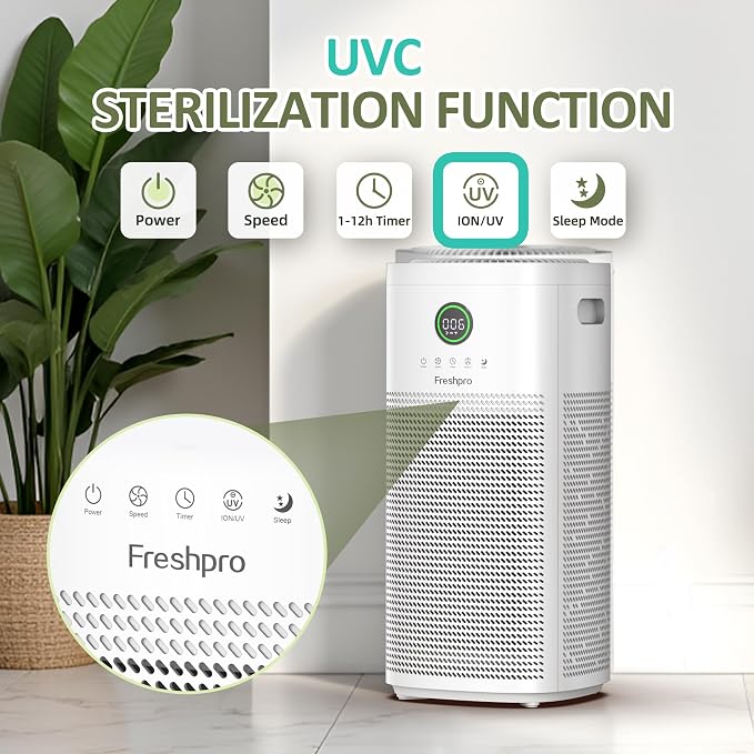 HEPA Air Purifiers for Home Large Room, Covers Up to 3065 ft², UVC Light - Image 2