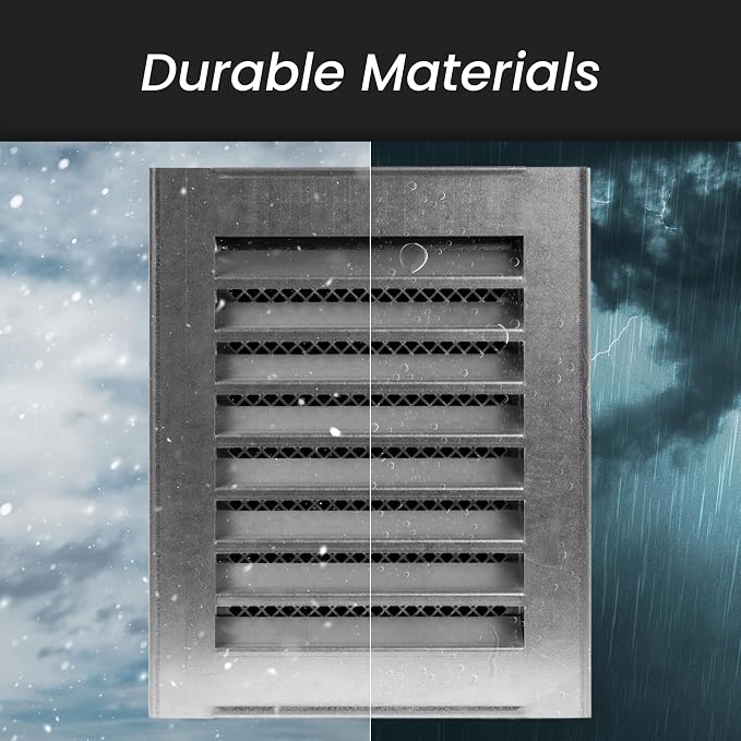 Repa Market 12" x 12" Inch Galvanized Steel Black Soffit Air Vent Cover - Image 4