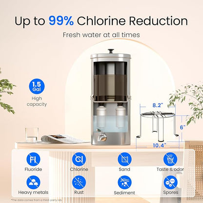 Waterdrop 1.5 Gallons Gravity-fed Water Filter System, NSF/ANSI 42&372 Standard - Image 4