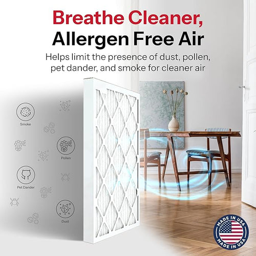 20x25x1 Air Filter by AIRx Filters MERV 11 Pleated Furnace Filter HVAC AC Filters - Made in the USA - 6 Pack