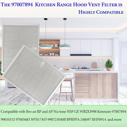 2-Pack upgraded 97007894 kitchen vent hood filter 9.9" x 11.7" x 0.38" Fit - Image 6