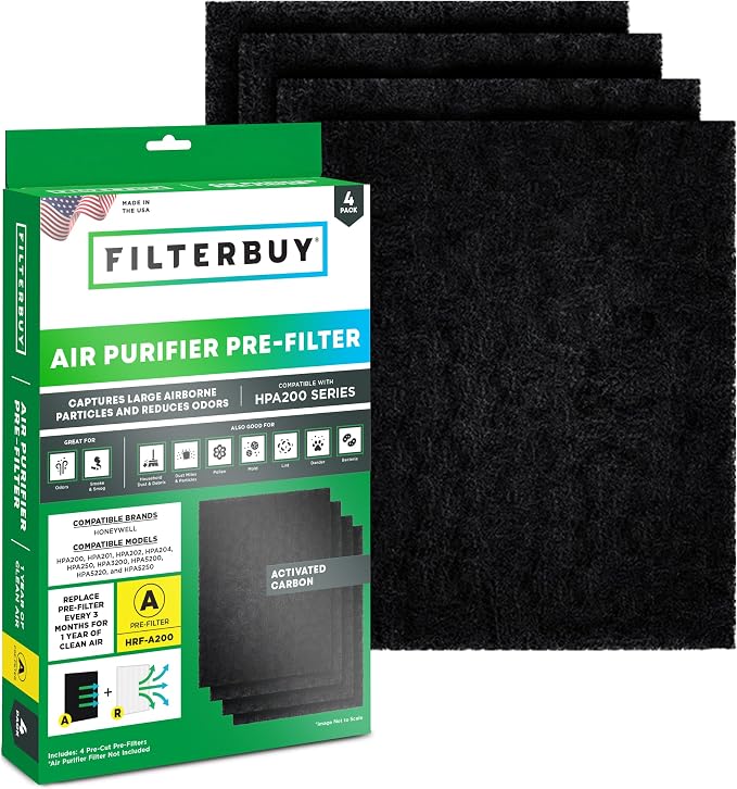 Filterbuy Activated Carbon Pre-Cut Filter HRF-A200 Replacement by Filterbuy