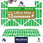 MervKing 16x25x5 Air Filter Actual Size: 15.88" x 24.88" x 4.38" MERV 13 MPR by MervKing
