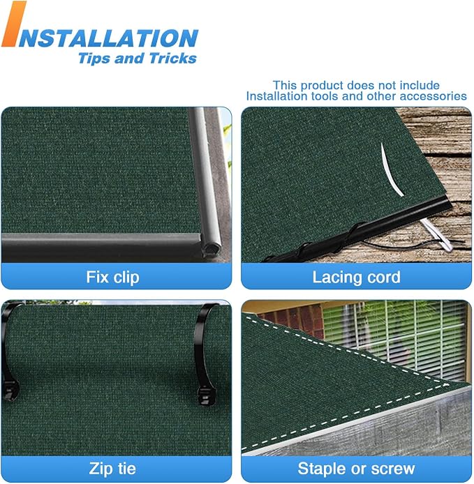 TANG Sun Shade Fabric Roll 8'x56' Shade Cloth - Image 5