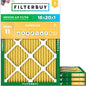 Filterbuy 16x20x1 Air Filter MERV 11 Superior Pet & Allergy Defense, by Filterbuy