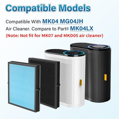 4 Pack MK04 Air Filter Replacement - Image 2