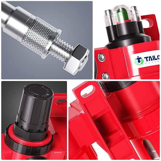 TAILONZ PNEUMATIC 0-150PSI 1/4 Inch NPT Red Industrial Grade 4 Stage Air Drying - Image 9