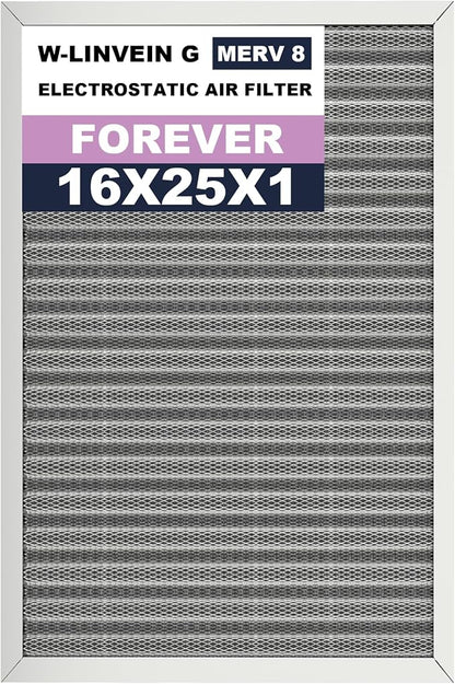 16x25x1 Reusable Air Filter, Electrostatic, Washable Lasts a Lifetime, Breathe by Betterlifeishere