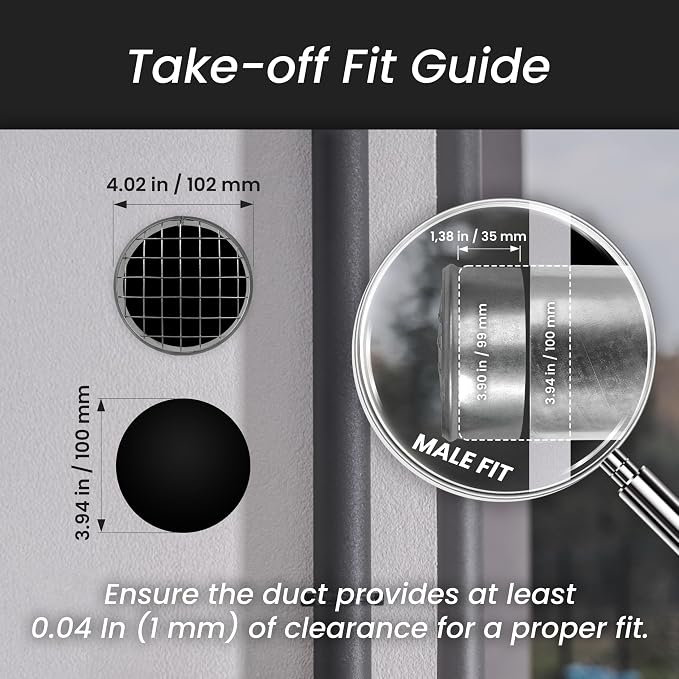 Repa Market Ø4 Inch Duct Cover – Galvanized Steel Round Duct Cap - Image 2