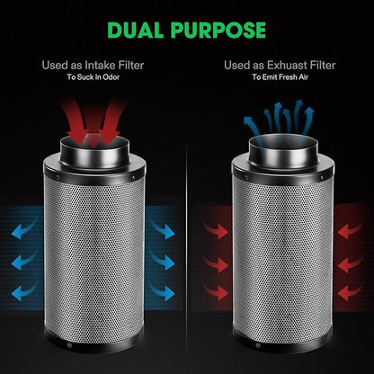 VIVOSUN 8 Inch Air Carbon Filter Smelliness Control - Image 4