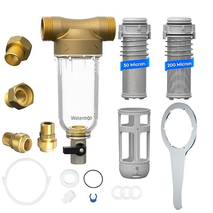 Waterdrop Spin Down Sediment Filter, Backwash Whole House Water Filter System by Waterdrop