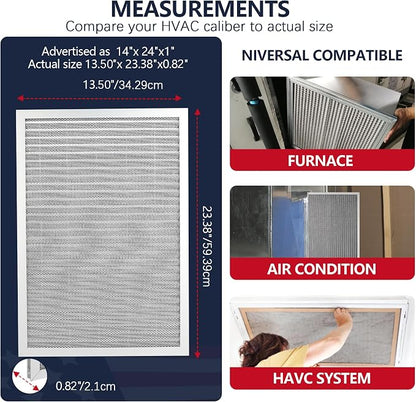 14x24x1 Lifetime Electrostatic Air Filter, MERV 8 Washable Aluminum AC/HVAC - Image 6
