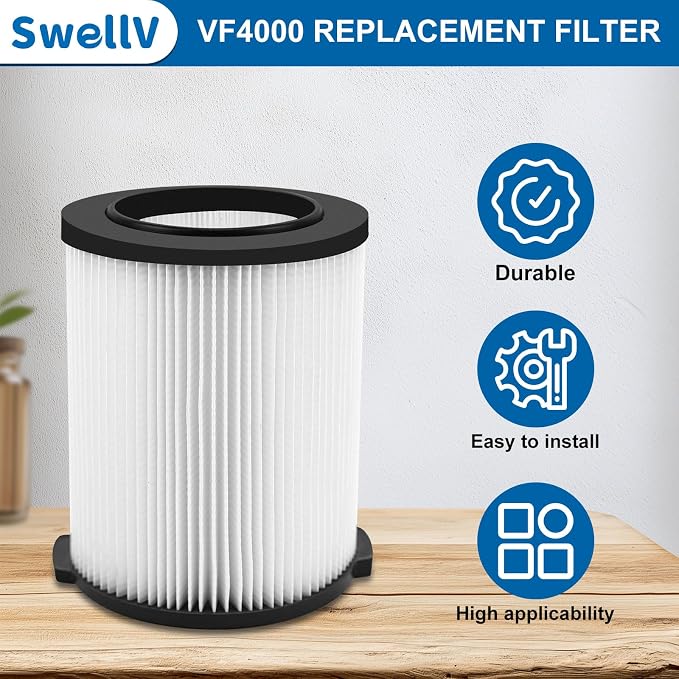 VF4000 Replacement Filter, Standard Wet/Dry Vac Filter Vf4000 Compatible - Image 6