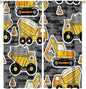 Kids Construction Excavator Window Curtains by SHElifestyle