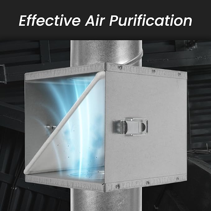 Repa Market 8" Duct Air Filter Box – Galvanized Steel Inline Dryer Filter - Image 3