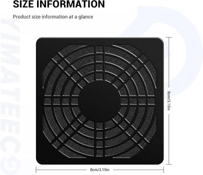 Dust Filter PC 80mm Cooling Fan Filter Dustproof Cover, 2 Pack PC Case Fan - Image 2