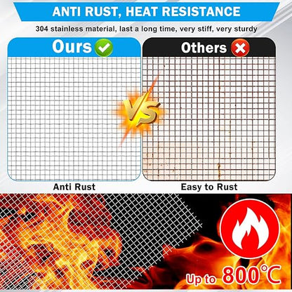 Valchoose 1 Piece Metal Woven Mesh Screen 14.6 X 11.4 in, 4.5mm Hole 5 Mesh - Image 5