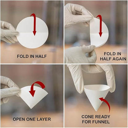 Filter Paper, Qualitative, Grade 3, 90 mm Pack of 100 Sheets - Image 2