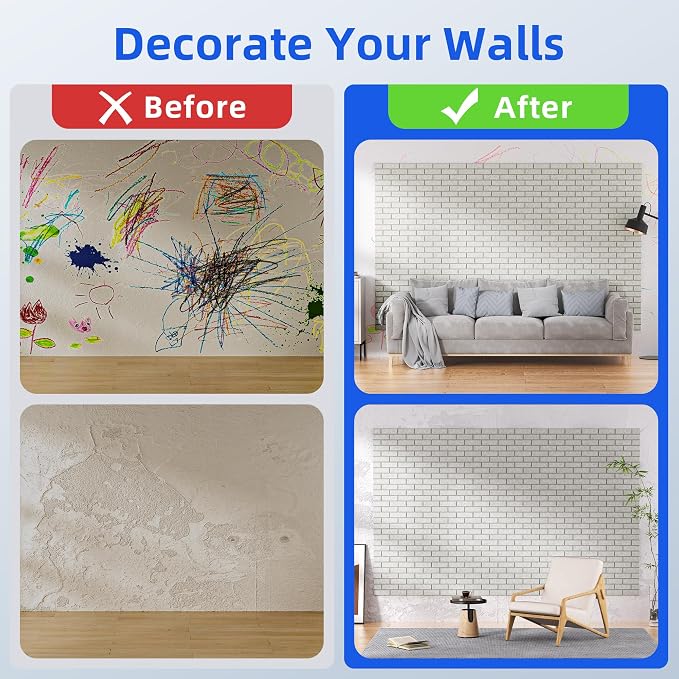 20 Pack Acoustic Panels with Self Adhesive, Soundproof Wall Panels, Brick Sound - Image 7