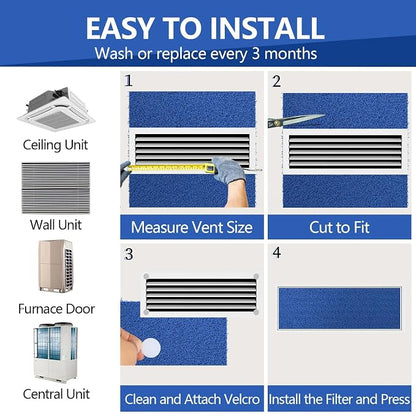 Reusable Air Filter 20x30, Washable Cut to Fit Furnace Filters, MERV 6 - Image 6