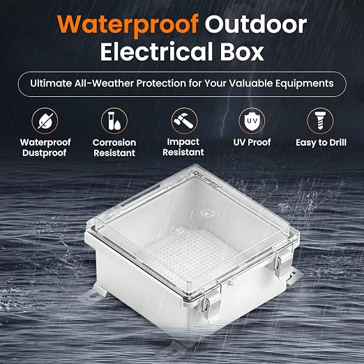 QILIPSU Waterproof Junction Box IP67 Outdoor Plastic Electrical Project - Image 2