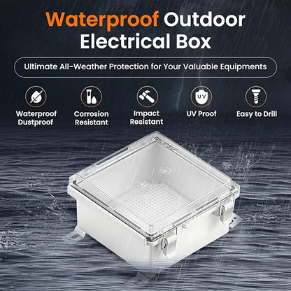 QILIPSU Waterproof Junction Box IP67 Outdoor Plastic Electrical Project - Image 2