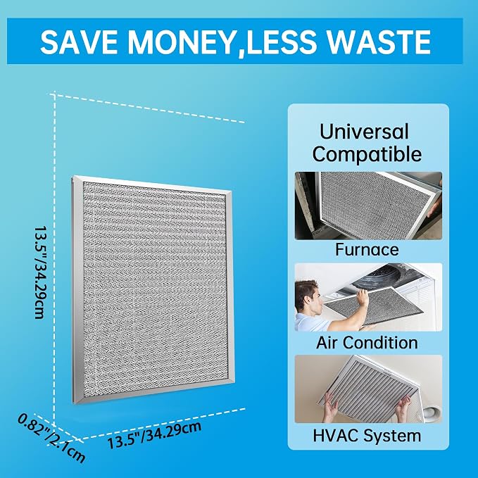 UBeesize 14x14x1 Reusable Electrostatic Air Filter HVAC AC Furnace Filter - Image 3