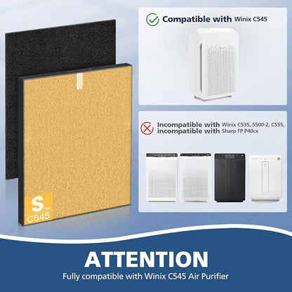 2 Pack C545 HEPA Pet Replacement Filter S Compatible - Image 2