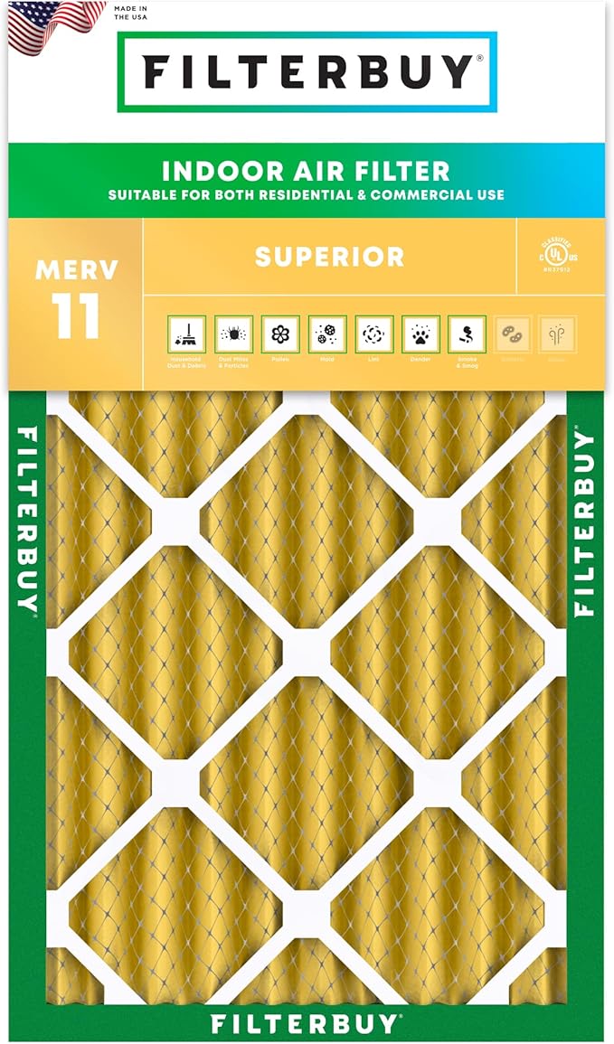 Filterbuy 16x24x4 Air Filter MERV 11 Superior Pet & Allergy Defense, by Filterbuy