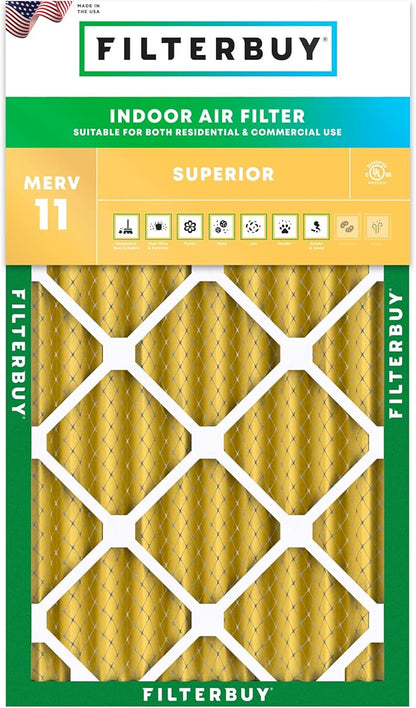 Filterbuy 16x24x4 Air Filter MERV 11 Superior Pet & Allergy Defense, by Filterbuy