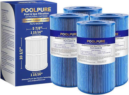 POOLPURE PLFC-6430-M Spa Filter Replaces Watkins 31489, Compatible Pleatco by POOLPURE