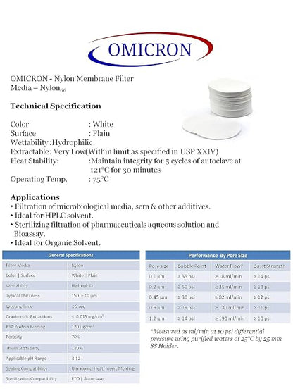 OMICRON 170047N Nylon Membrane Filters - Image 3