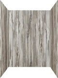 Palisade 78in x 60in x 32in Waterproof Vinyl Shower Surround Kit with Accessories in Louvre Granite