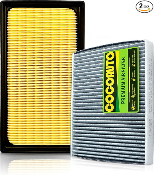 Engine & Cabin Air Filter Kit for Corolla Gas Only 2.0L &1.8L, for Corolla by COCOAUTO