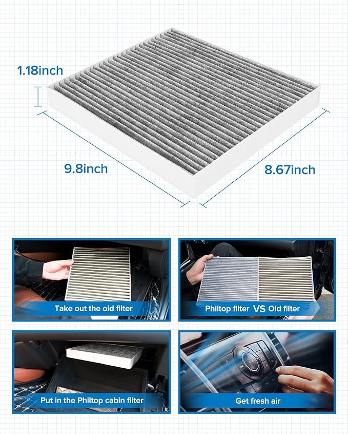 PHILTOP Cabin Air Filter, Replacement - Image 7