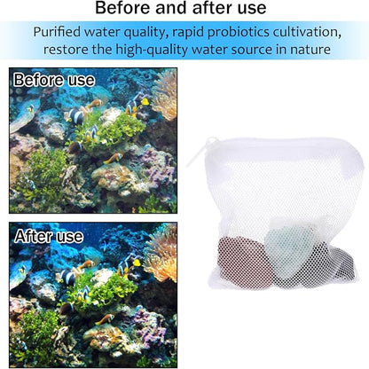 15Pcs Aquarium Filter Media Bags, Mini Fish Tank Media Mesh Filter Bags Reusable - Image 4