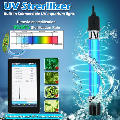 TARARIUM Aquarium Filter U-V for 20-75 Gallon, 200GPH Fish Tank Filter w/ 5W - Image 4