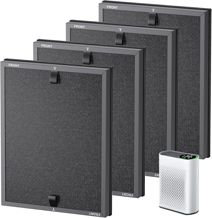 4 Packs HAP602 Replacement Filters by Cabiclean