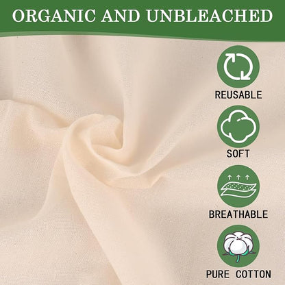 WMKGG 9 PCS Reusable Unbleached Cotton Cheese Cloth 20x20 Inch, Grade 100 - Image 3