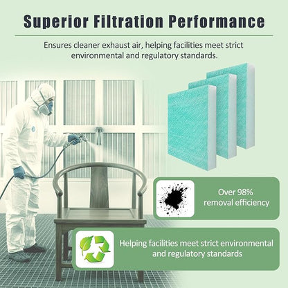 Spray Booth Air Filter Fiberglass Exhaust Green - Image 3