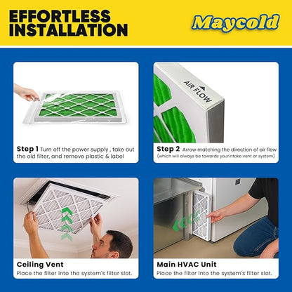Maycold MERV 13 10x20x1 Air Filter, High-Efficiency Pleated AC & Furnace Filters - Image 7