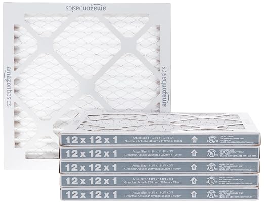 Amazon Basics 12x12x1 Air Filter 6 Pack, MERV 11 AC Furnace Filters by AmazonBasics