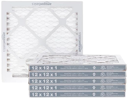 Amazon Basics 12x12x1 Air Filter 6 Pack, MERV 11 AC Furnace Filters by AmazonBasics