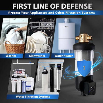 iSpring WSP50J Reusable Whole House Spin-Down Sediment Water Filter, Upgraded - Image 3