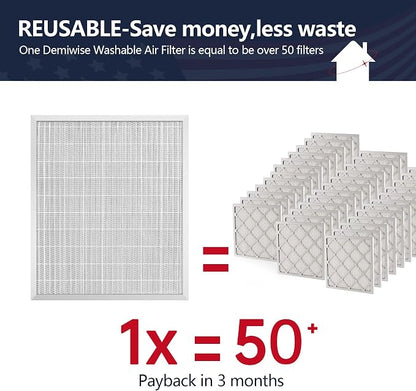 20x24x1 Electrostatic Air Filter, MERV 8 Washable & Reusable Aluminum AC/HVAC - Image 3